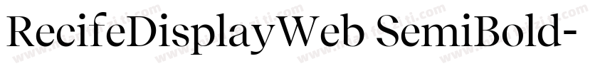 RecifeDisplayWeb SemiBold字体转换